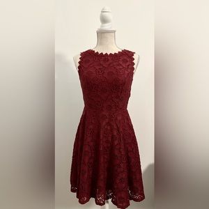 Women’s/Juniors Size 3 Cabernet Colored Lace Dress, New with Tags